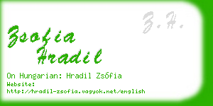 zsofia hradil business card